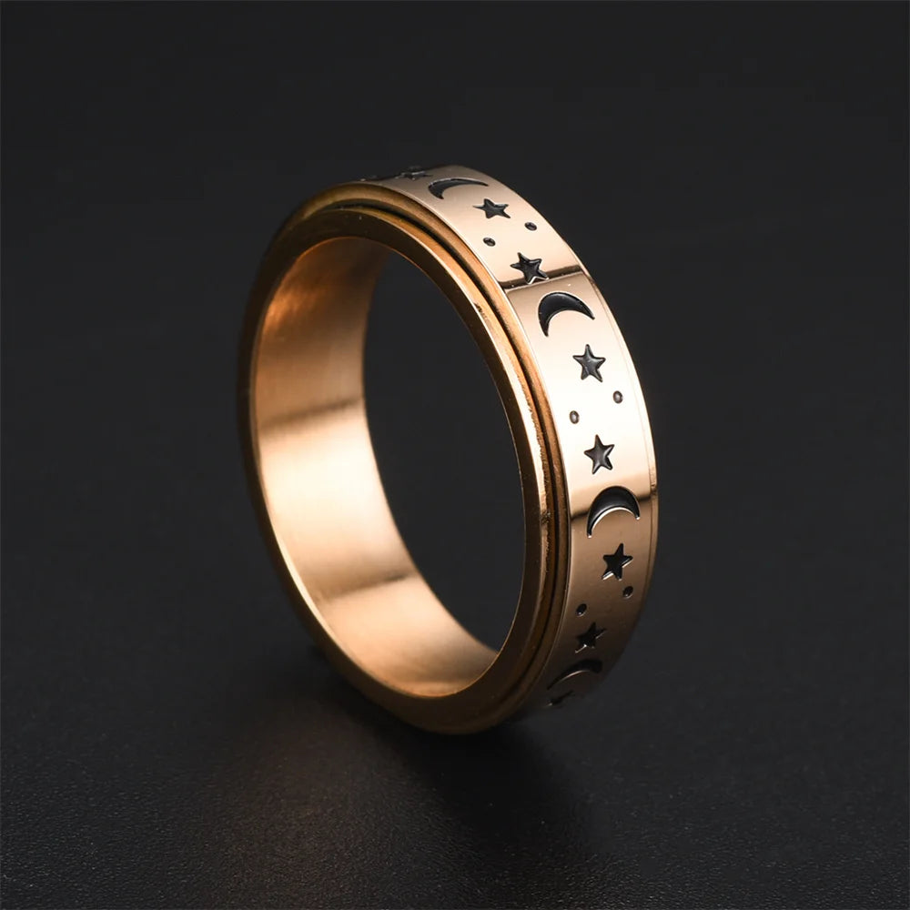 Celestial Stainless Steel Fidget Ring