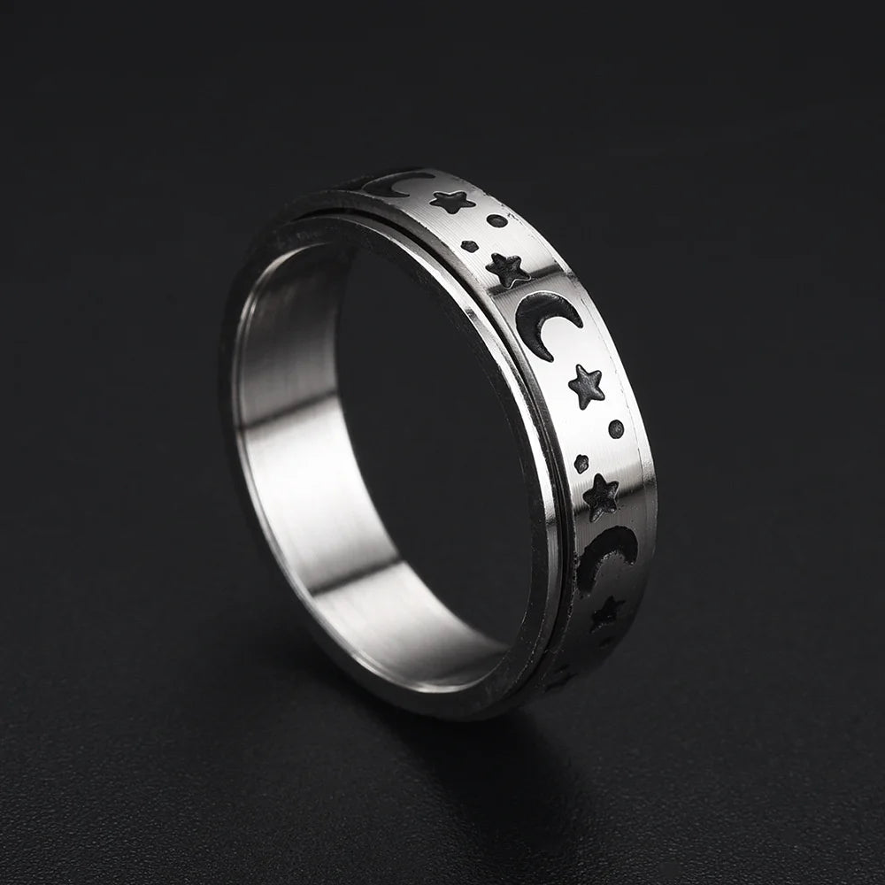 Celestial Stainless Steel Fidget Ring