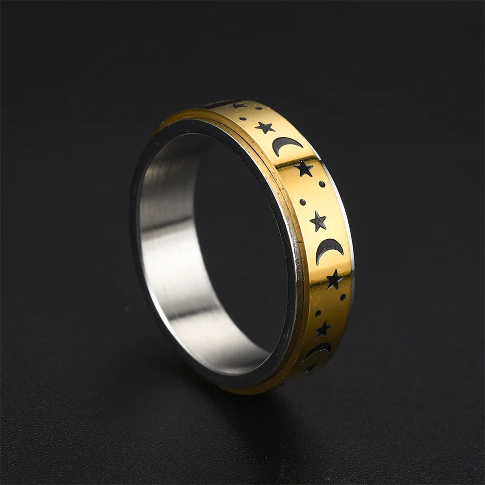 Celestial Stainless Steel Fidget Ring