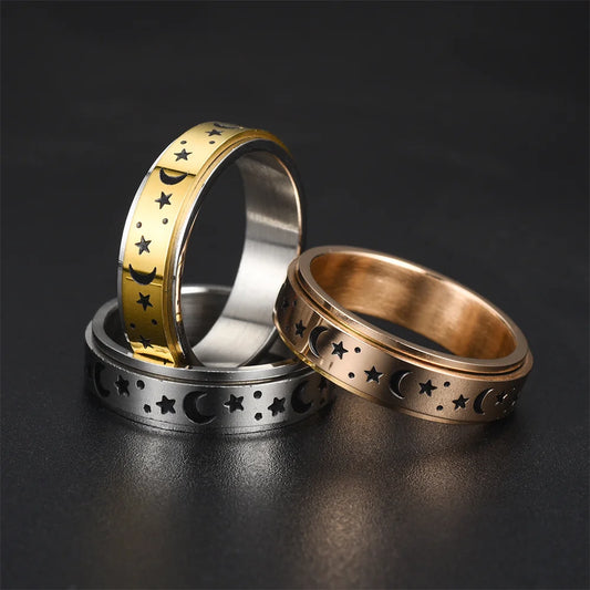 Celestial Stainless Steel Fidget Ring